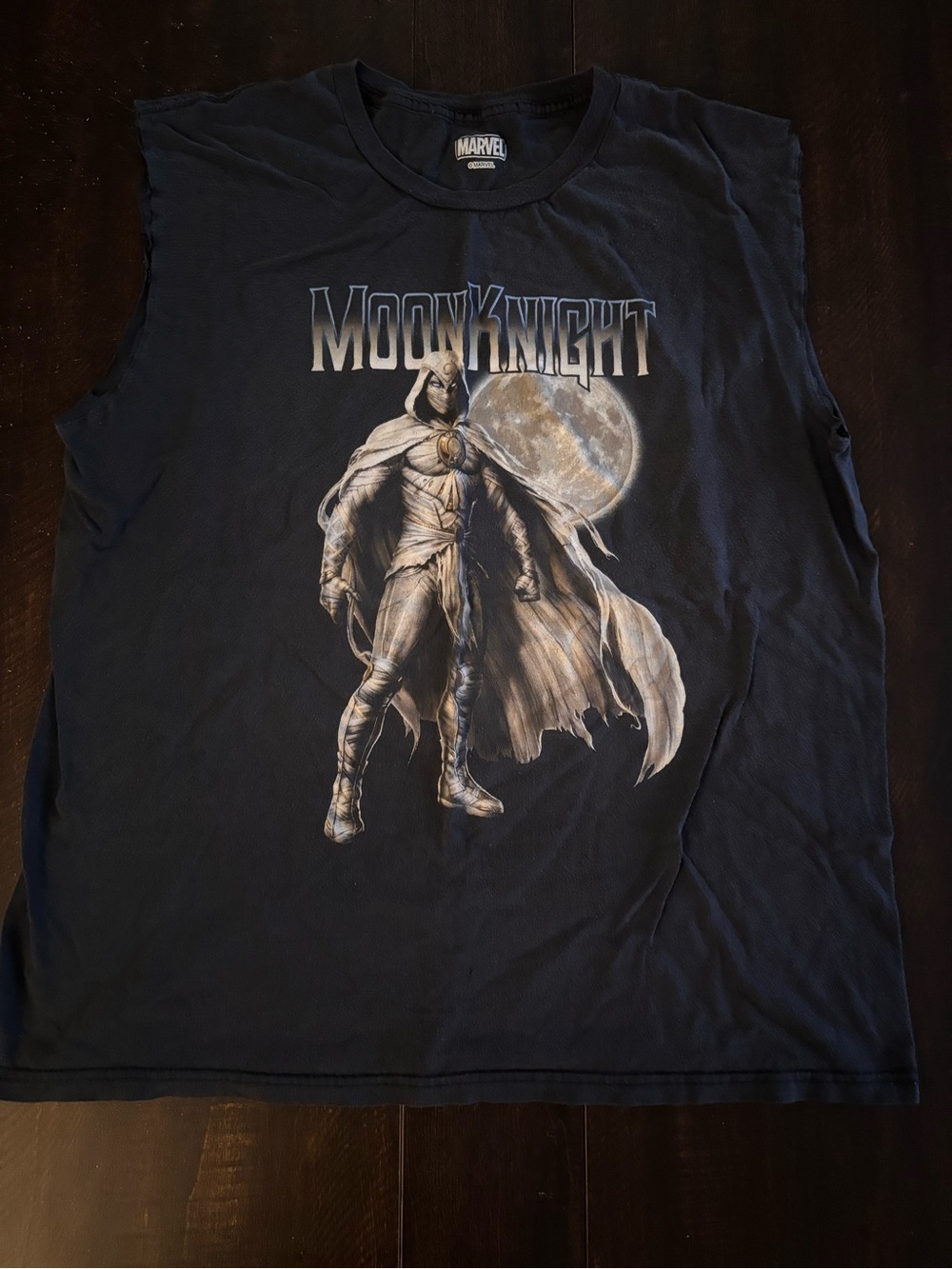 Marvel Moon Knight Sleeveless Tee - Black and Gray Graphic